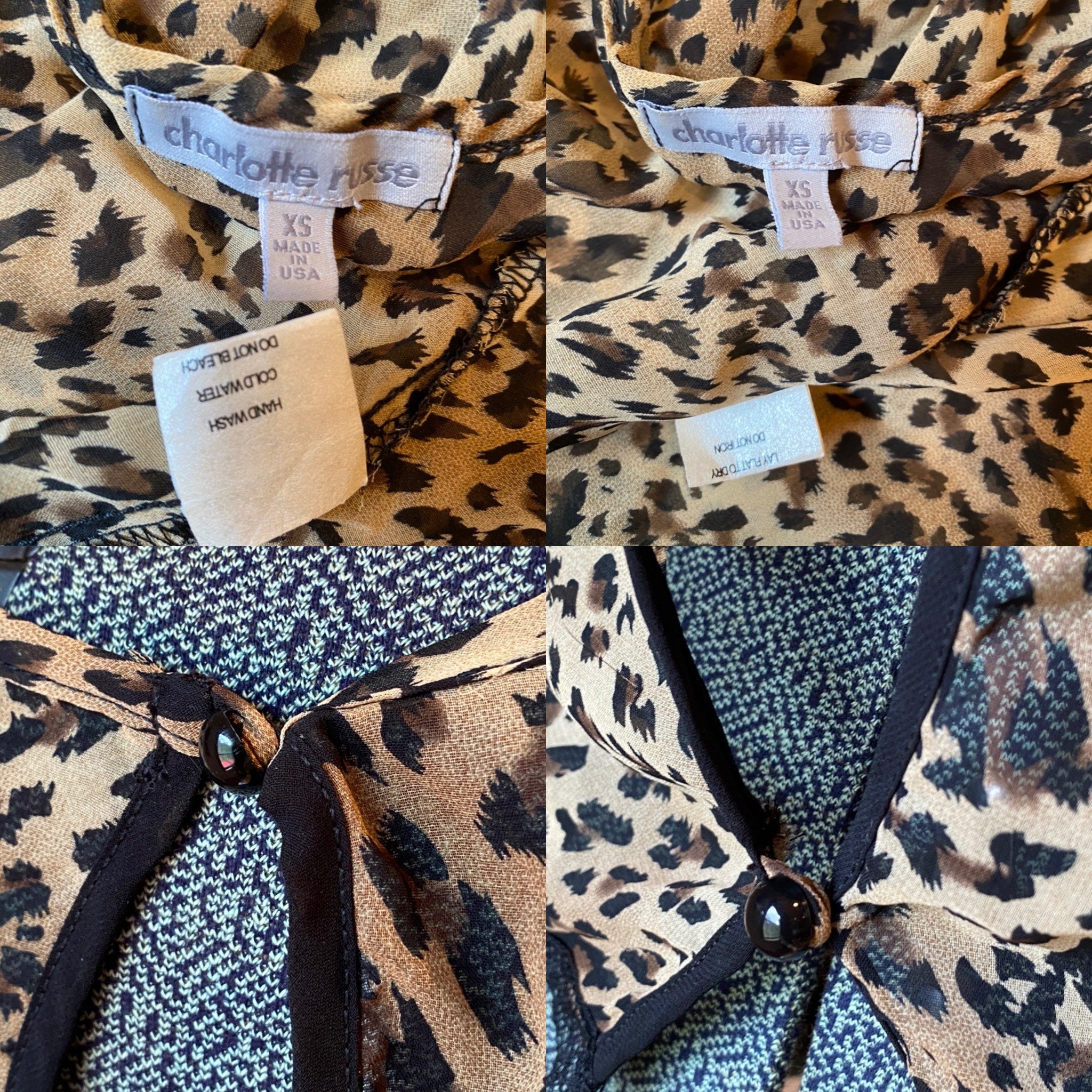 Leopard Sheer Lingerie Top Lace Embellished Summer Shirt - Etsy