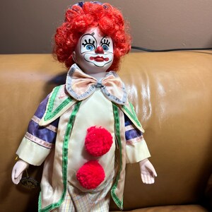 UGPLM Handmade Porcelain Clown Doll - 18cm/7 Inch Colorful Ceramic Decoration For Birthday Halloween Christmas - View #12