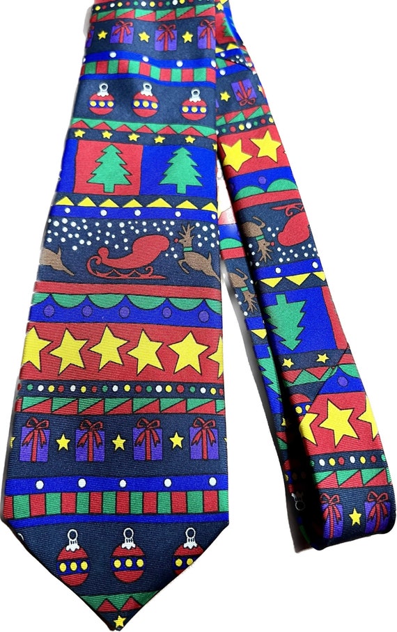 Christmas Holiday Necktie, Silk Colorful Party Tie