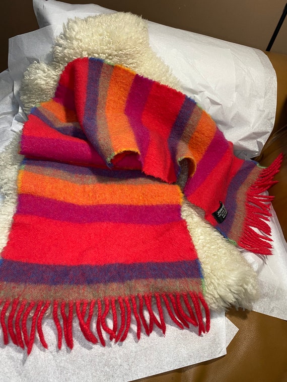 Unisex Colorful Scarf, Merino wool scarf, Irish w… - image 2