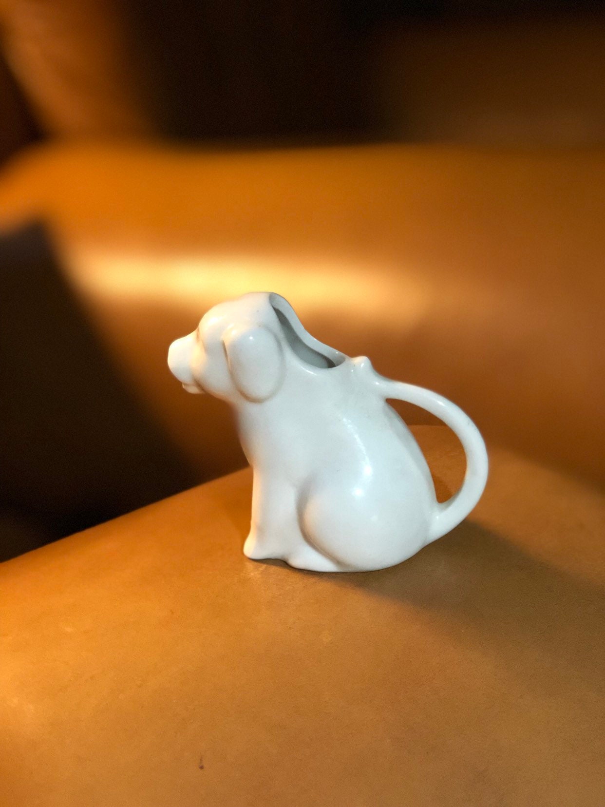 White Dog Creamer Cottage Chic Kitchen Decor Housewarming Gift