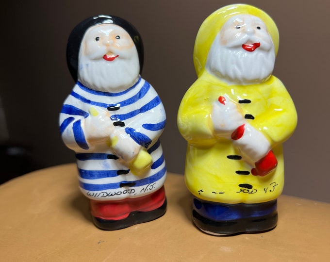 Sailors Salt And Pepper Shakers Set, Beach House Kitchen, Man Cave