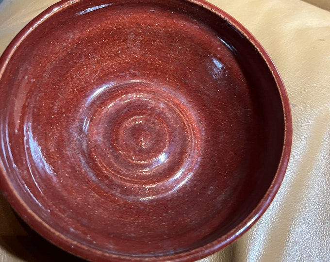 Hand Thrown Bowl, Rustic Turned Clay Farmhouse Decor