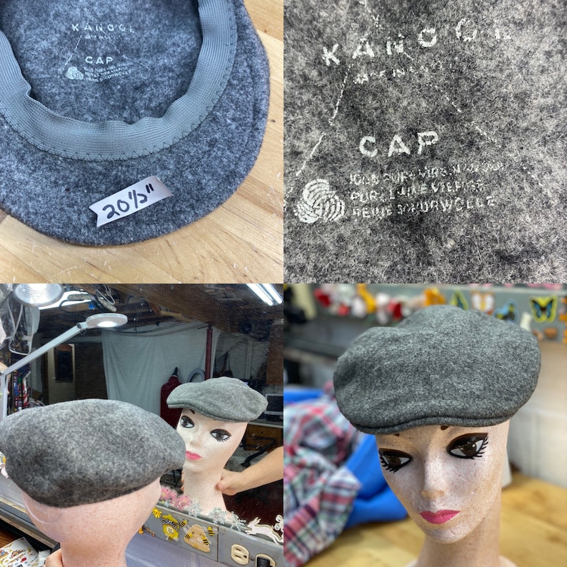 Gray Wool Newsboy Hat, Vintage Kangol Cap, Unisex Fashion image 5