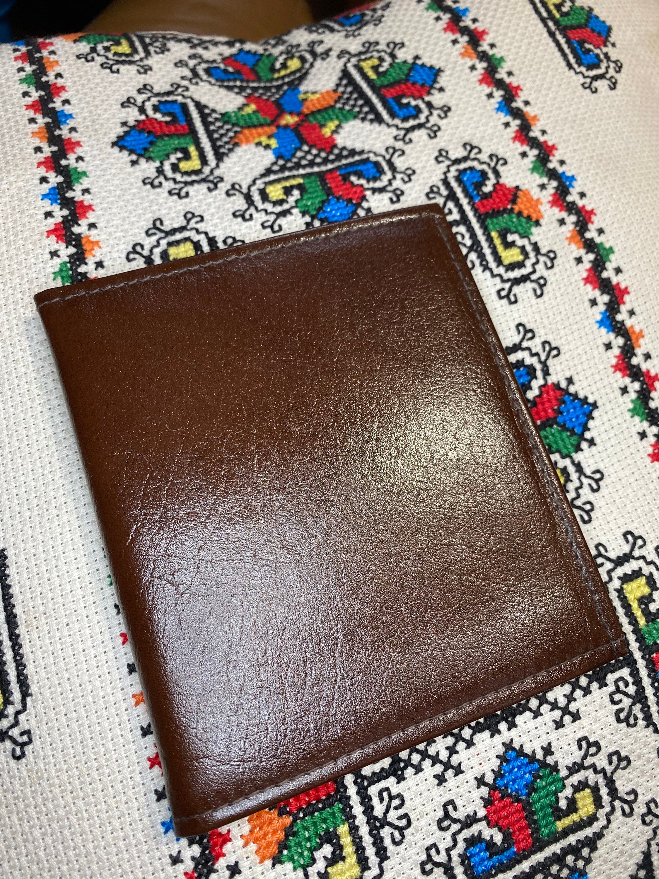 Vintage Brown Leather Men’s Wallet Top Grain Cowhide Wallet Made in