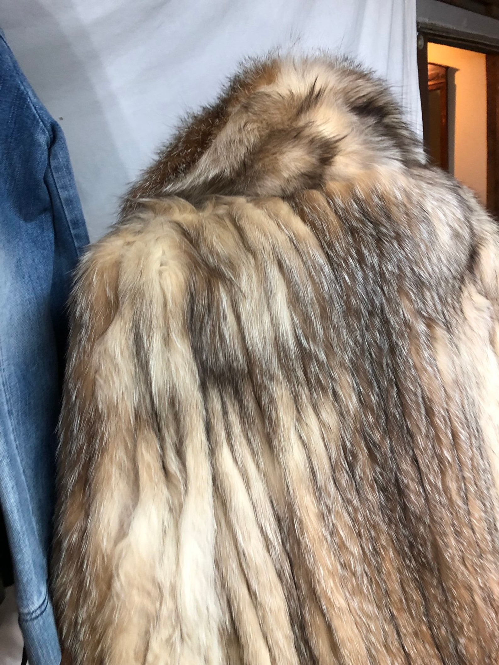 Fox Fur Coat Vintage Short Genuine Fur Jacket Monogrammed | Etsy