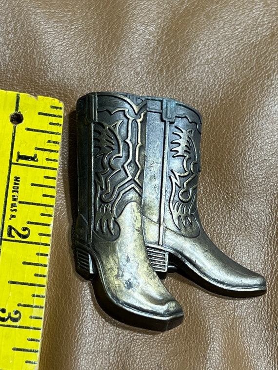 Cowboy Boots Brass Belt Buckle, Cowgirl Boots Country… Gem