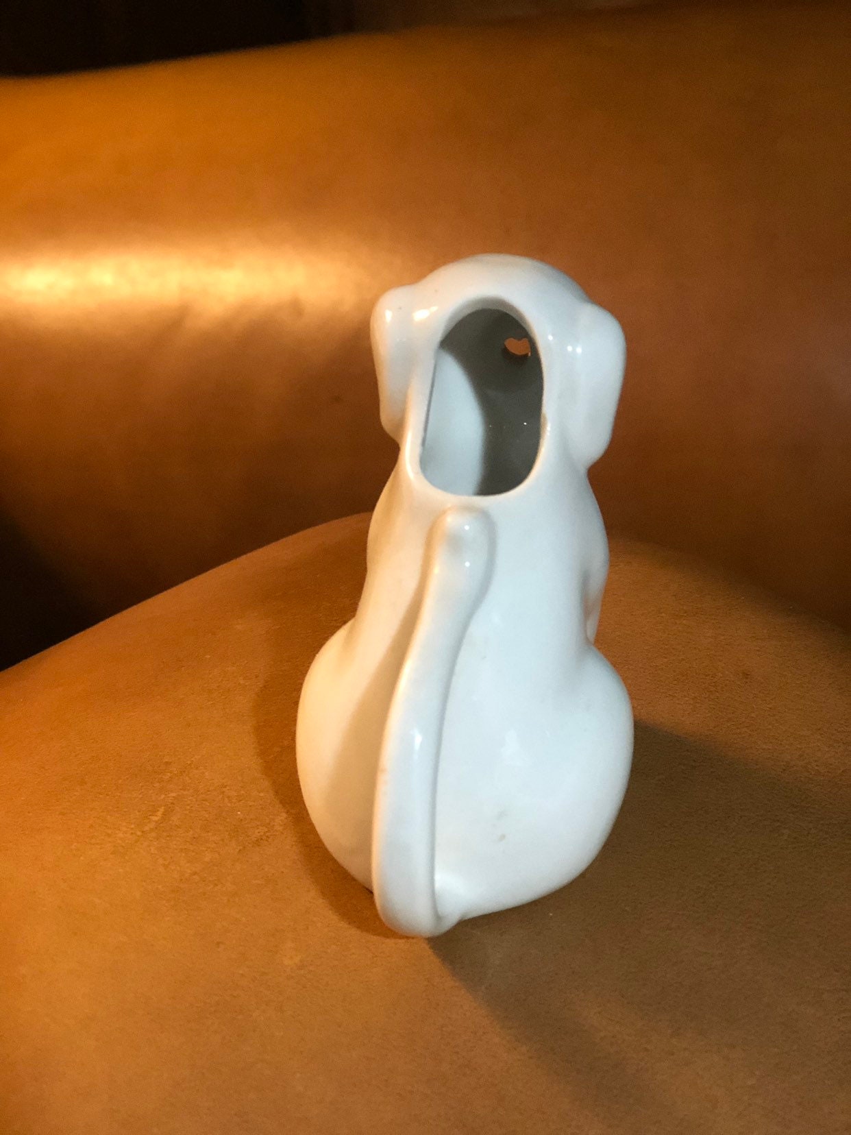 White Dog Creamer Cottage Chic Kitchen Decor Housewarming Gift