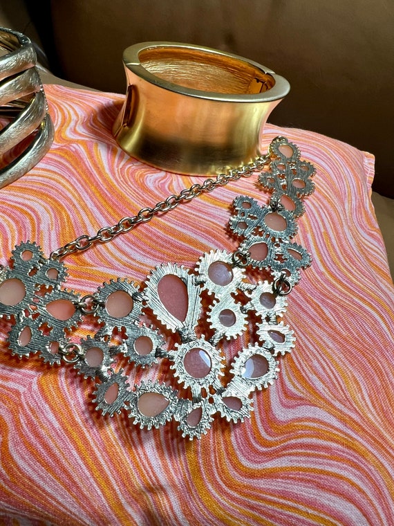 Chunky Bracelets and Statement Necklace, Costume … - image 5