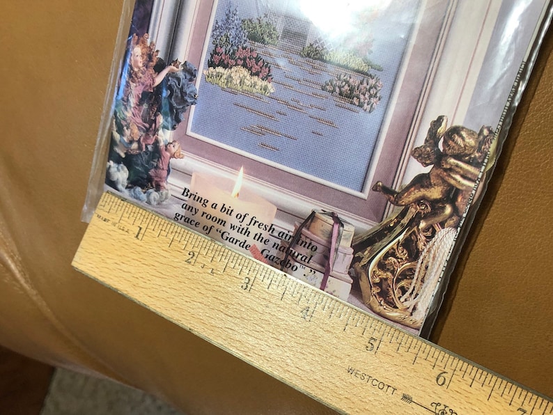 Cross Stitch Project Kit Ribbons and Stitches Craft Kit Garden Scene Needlepoint Kit