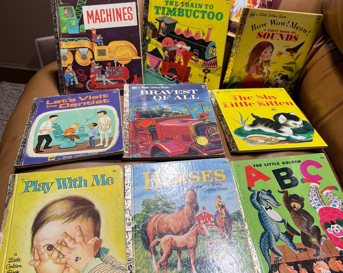 Children’s Book Collection, Lot of Little Golden Books, Child’s Home Library