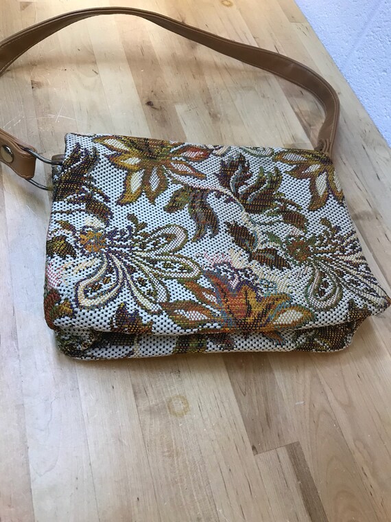 vintage tapestry Handbag, Carpet Bag Purse, retro… - image 5