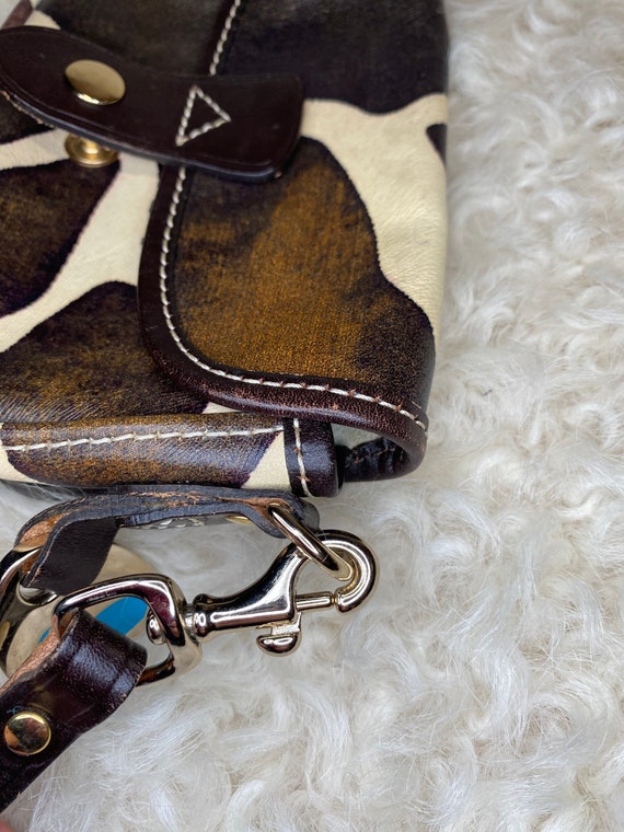 Cow Print Handbag, leather cowgirl wristlet, Coun… - image 8