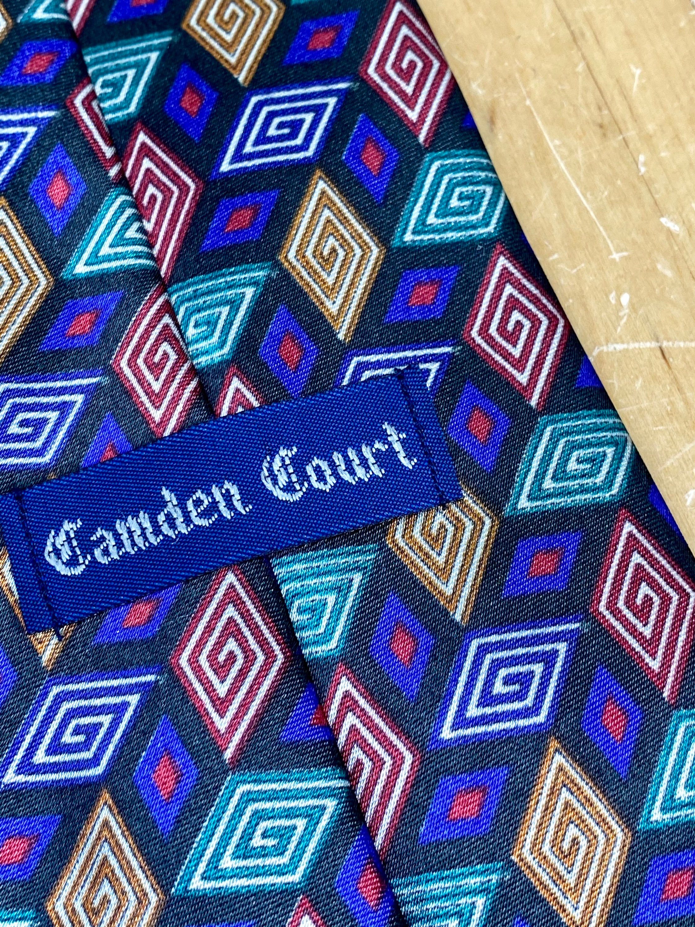 Geometric Necktie, Colorful Diamonds Tie, Festive Men’s Fashion