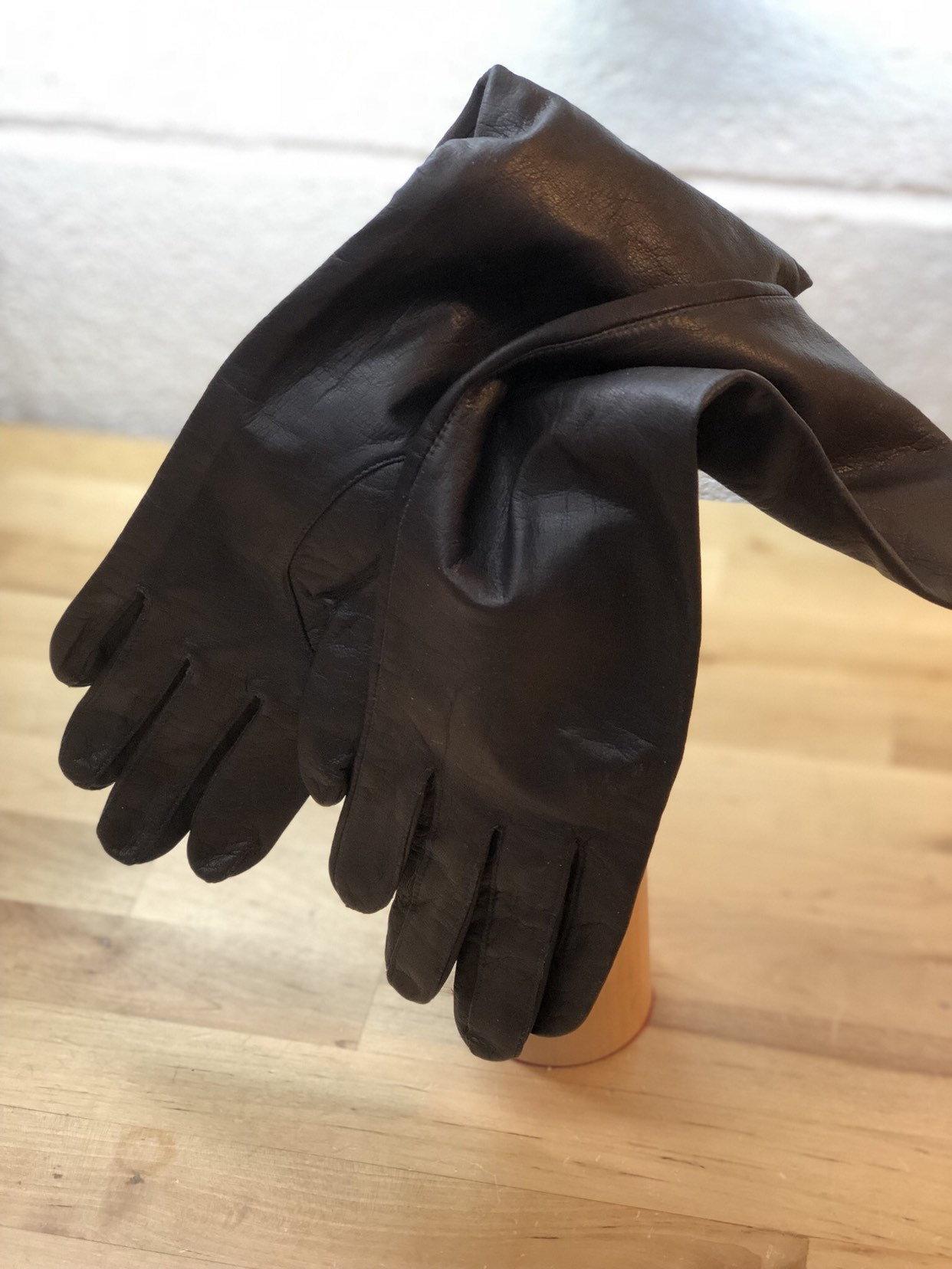 Long Leather Gloves with silk lining Brown Women’s Fashion Gloves