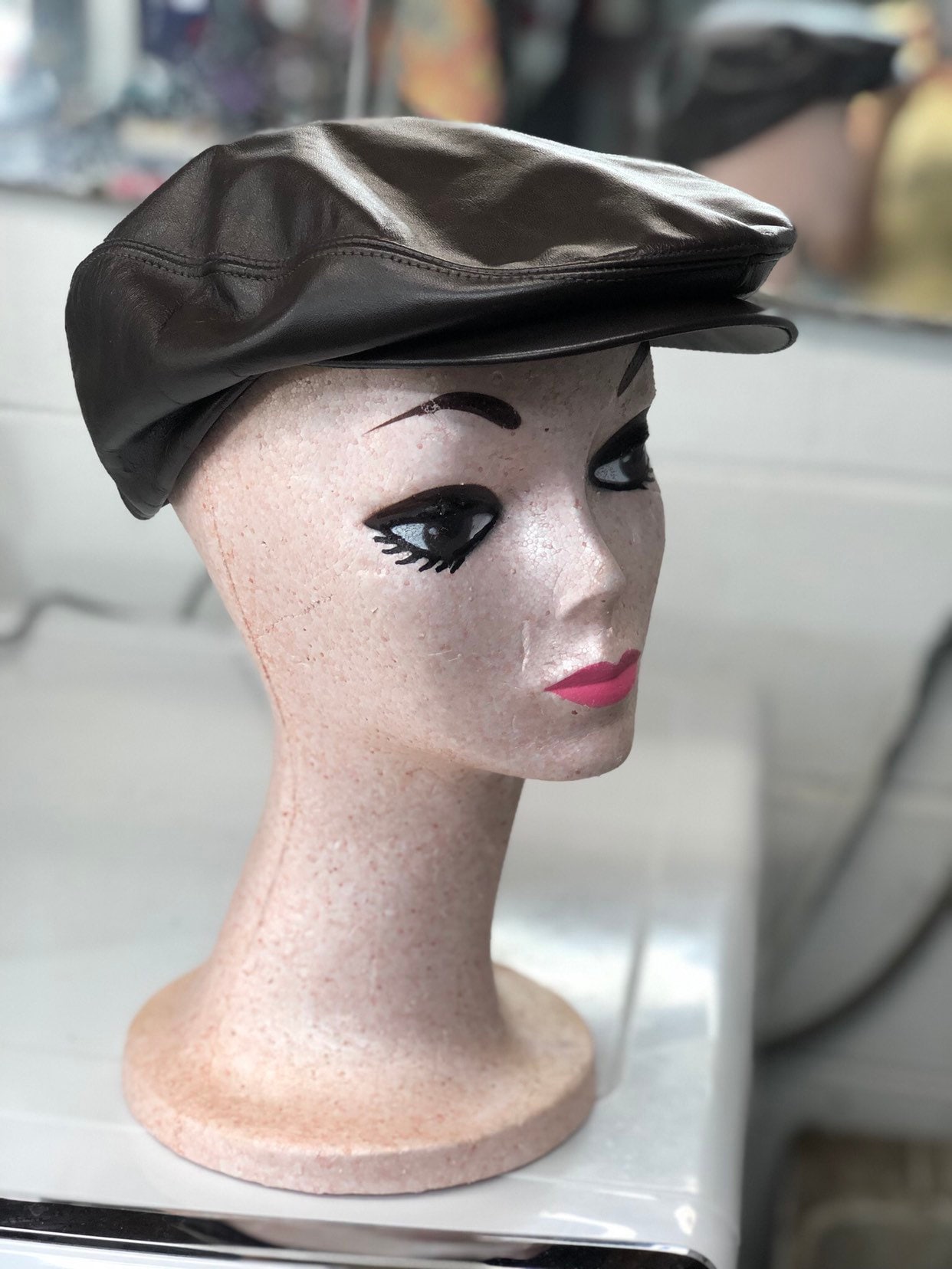 BrownLeather Men's Old Newsboy Cap Retro Sailor Hat
