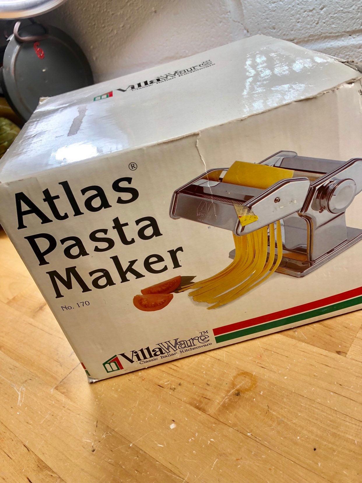 Atlas Pasta Maker Spaghetti and Fettuccine Stainless Steel Villaware