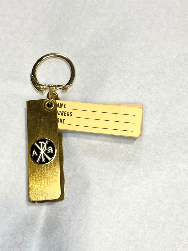 Retro Keychain Address Keeper Key Holder Unique Accessory Etsy