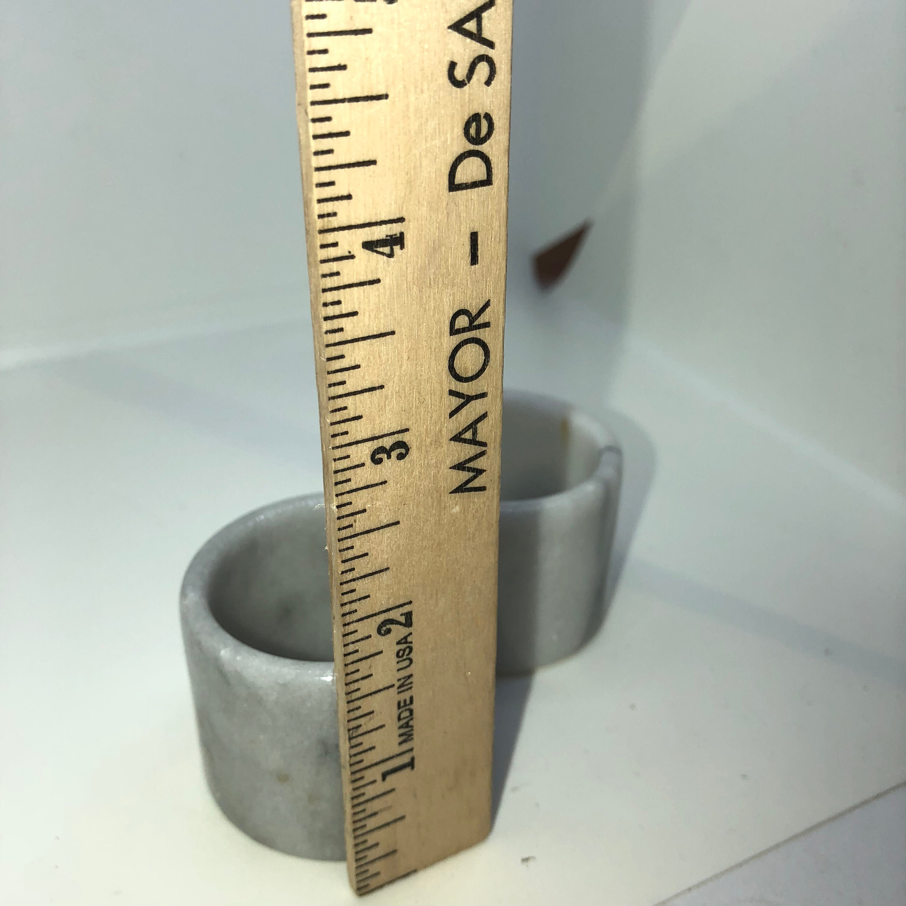 Marble Napkin Rings gray and white Couples Dinner Table Setting