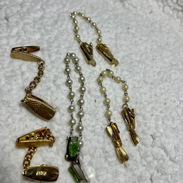 Sweater Clips Lot, Vintage Accessories, Mid Century Jewelry