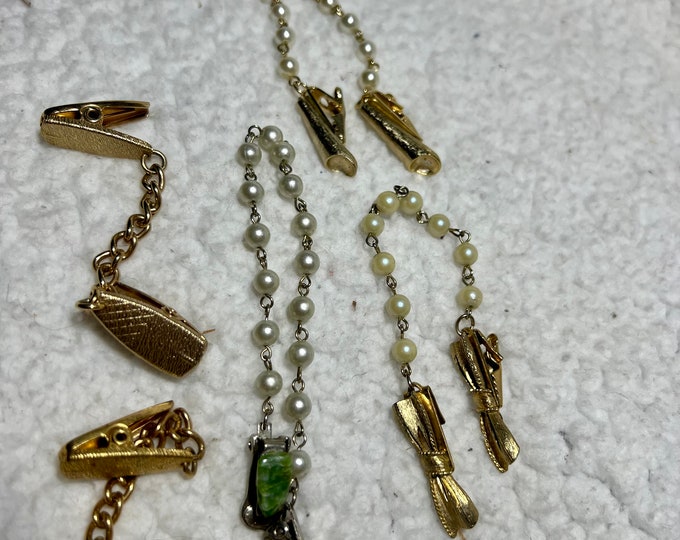 Sweater Clips Lot, Vintage Accessories, Mid Century Jewelry