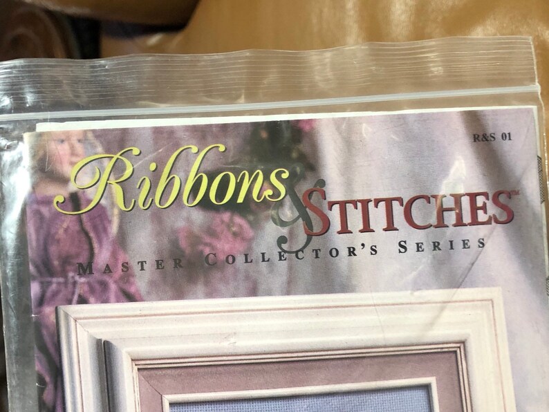 Cross Stitch Project Kit Ribbons and Stitches Craft Kit Garden Scene Needlepoint Kit