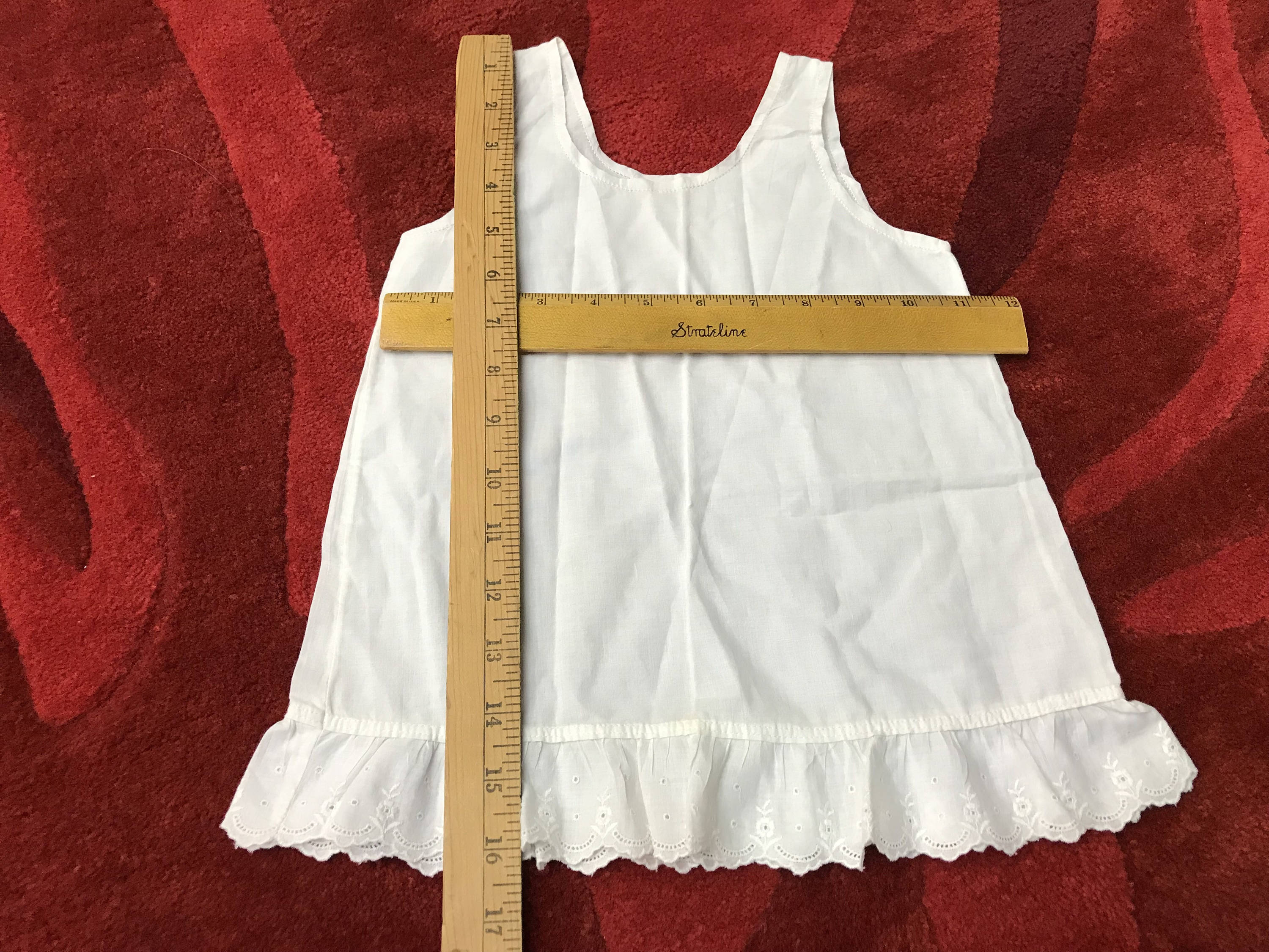 Antique Baby slip - white cotton child's summer dress