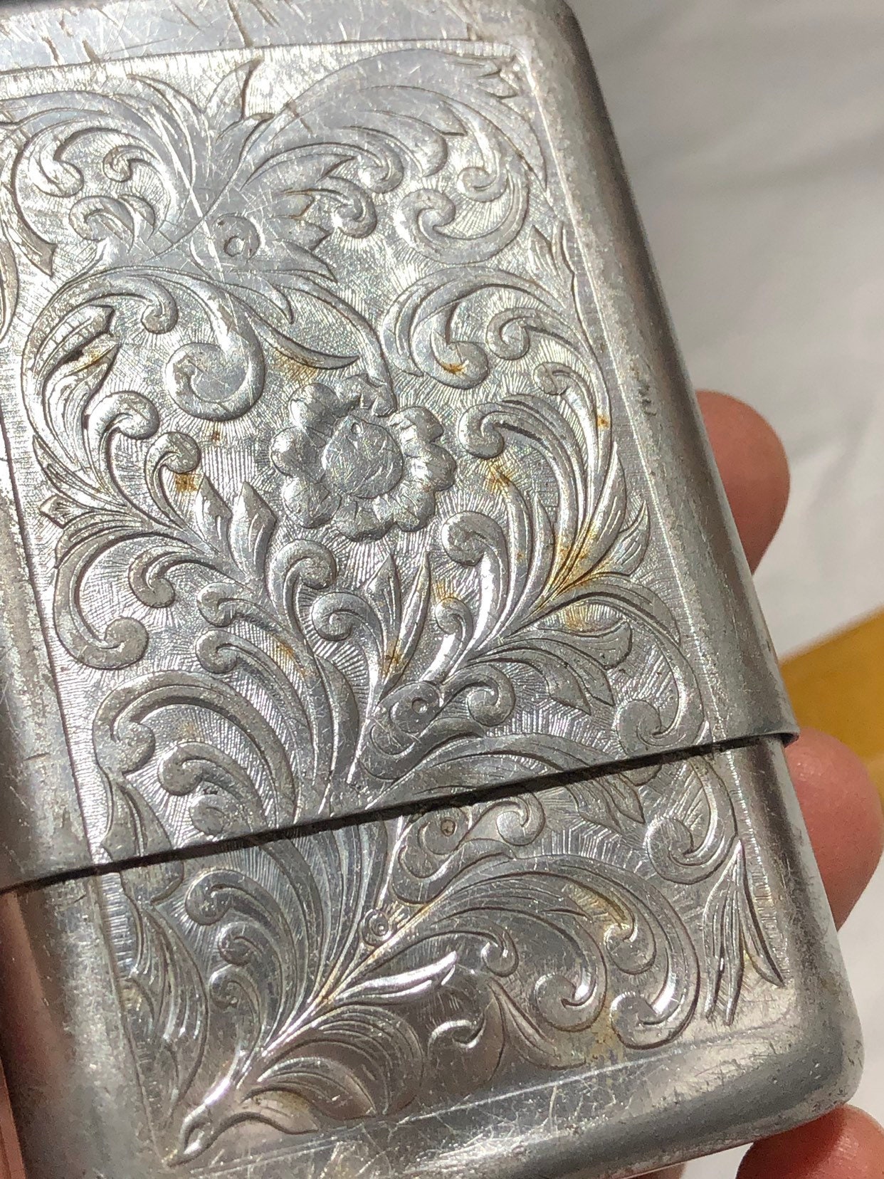 Vintage Metal Cigarette Case Retro Aluminum Small Cigar Holder