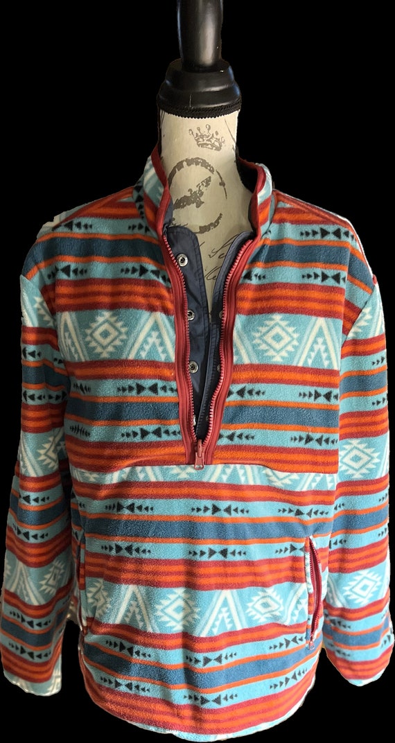 Reversible Pullover Jacket, Southwestern Pattern F