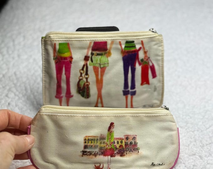 Women's Makeup Bag, Cosmetic Travel Pouch, Handbag Accessory, Change Coin Purse