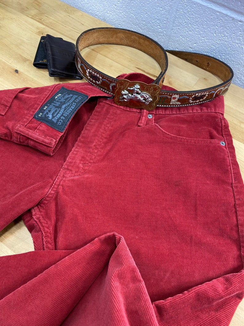 Levis Corduroy Jeans, Burnt Orange Unisex Pants image 2