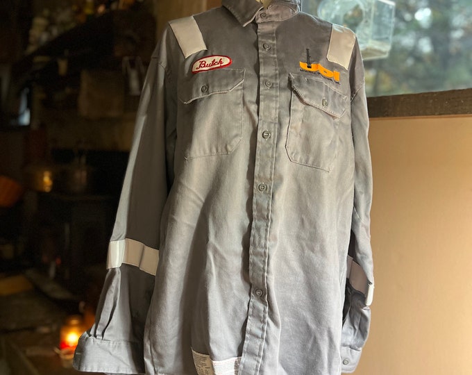 Utility Gray Shirt, Butch Name Tag, Heavy Duty Work Oxford, Concert Jacket