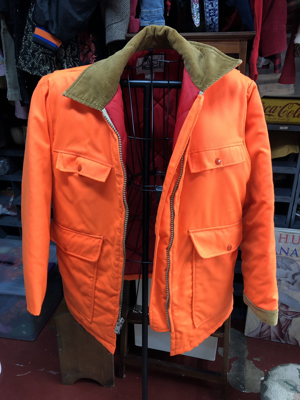woolrich blaze orange hunting jacket