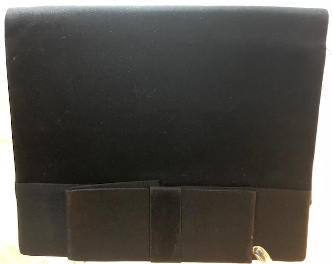 Black Evening Bag Clutch, Retro Cocktail Party Handbag