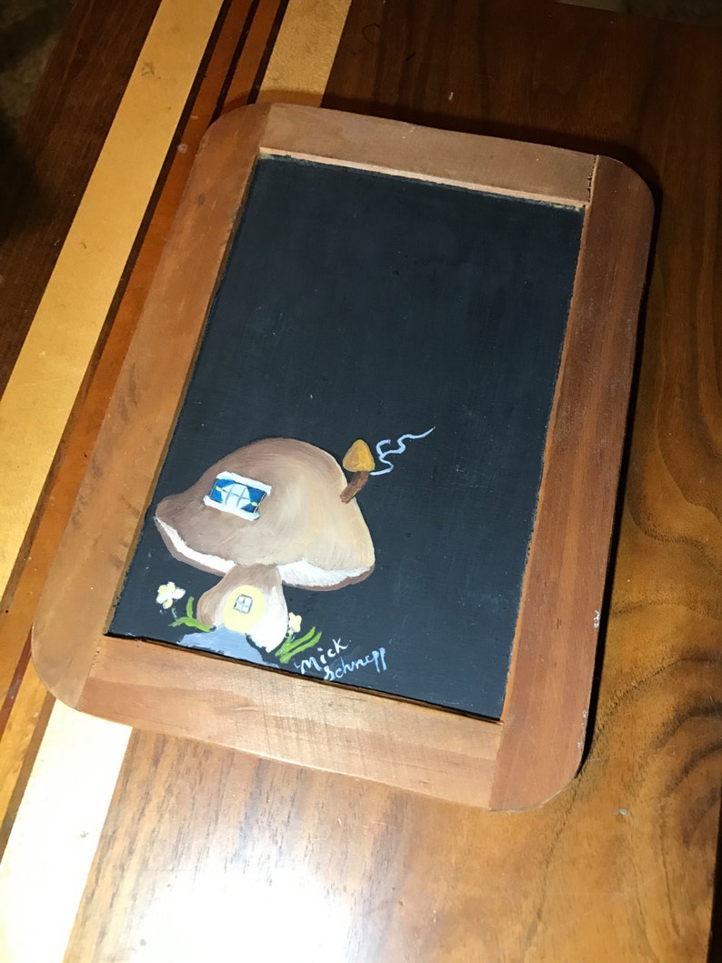 mini memo board kitchen message board Message Chalk Board Mushroom