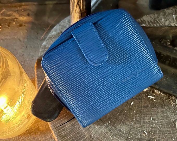 Royal BlueLeather Wallet, Credit Card Holder, Valentino Cardini