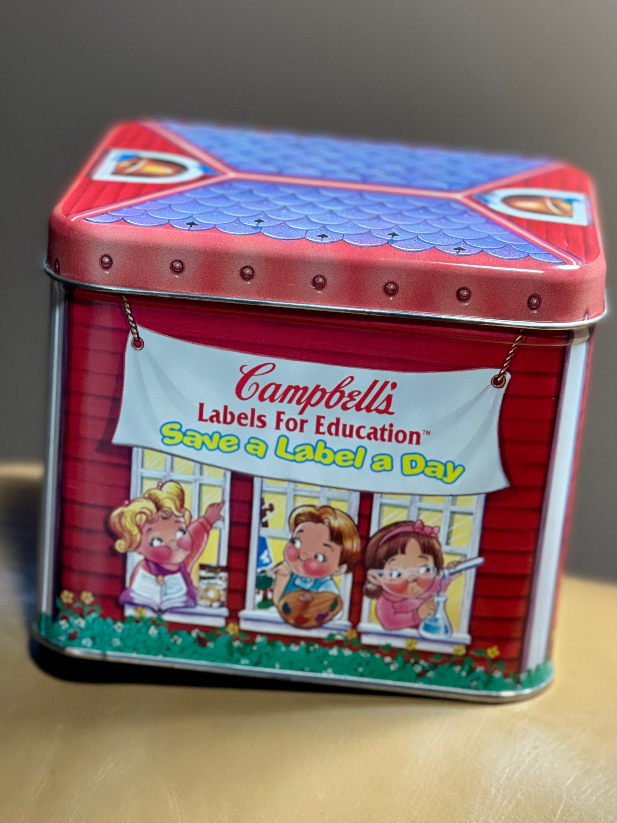 Vintage Campbell Soup Thermos and Campbells Soup Kids Tin