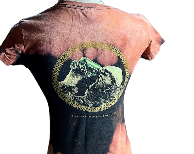 Distressed Ardbeg Tee Shirt, Reverse Tie Dye Women’s Graphic T Top, Celtic