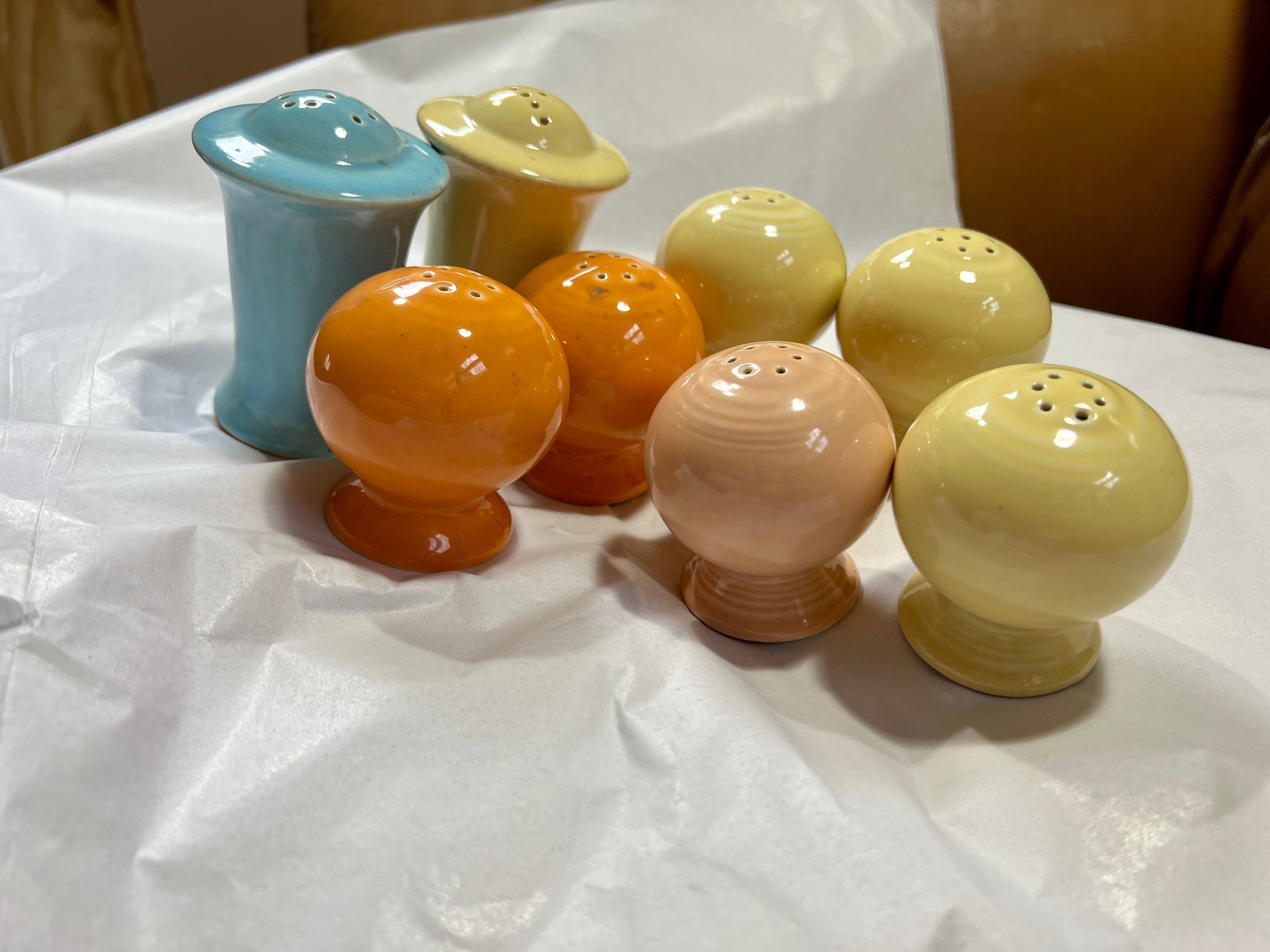 Fiestaware Salt and Pepper Shakers Collectible Fiesta Lot Retro Kitchen Set Etsy