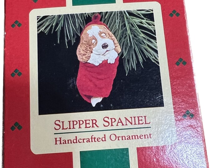 Christmas Tree Ornament, Slipper Spaniel