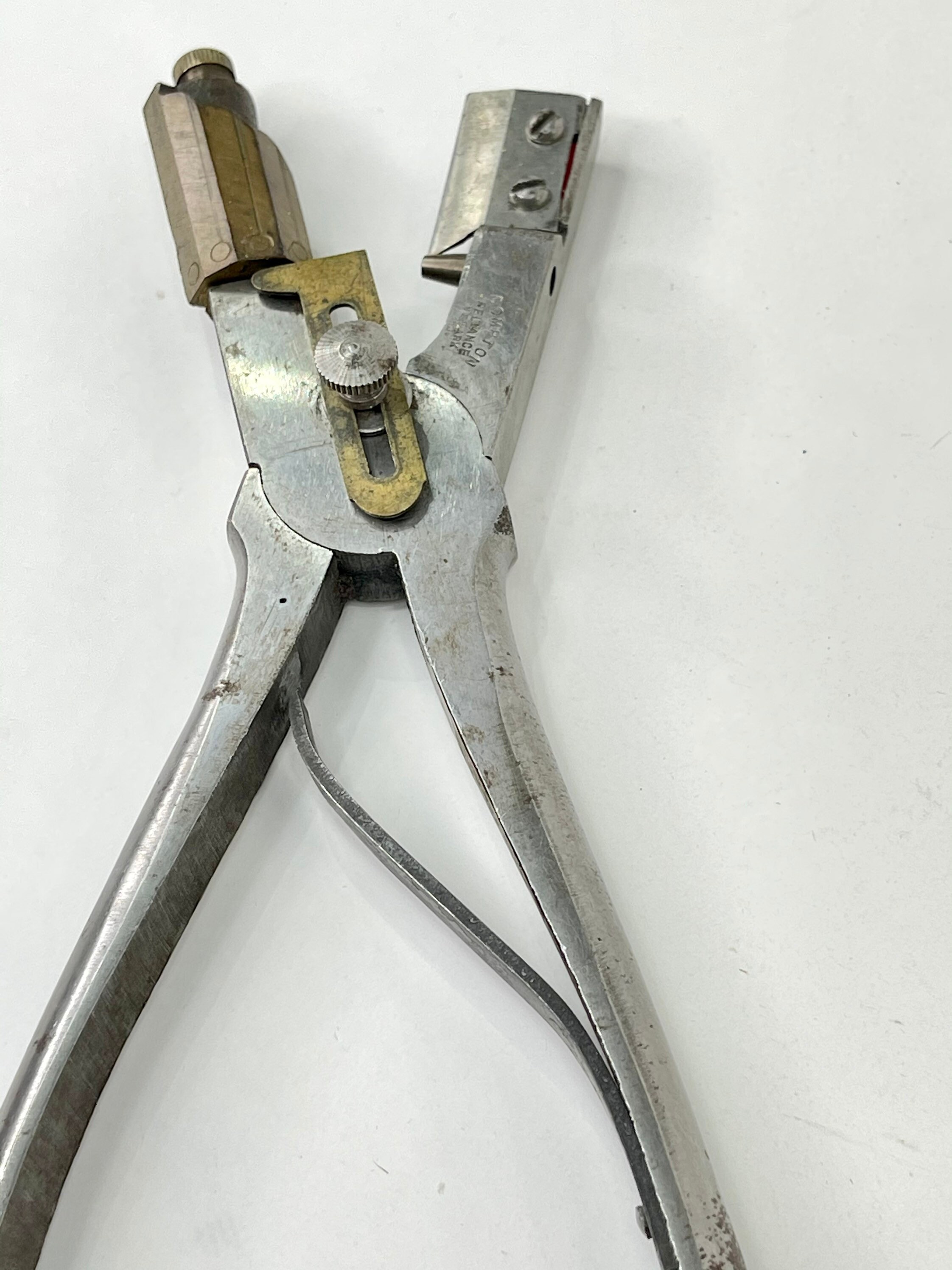 Vintage Tool, Brass and Metal Crimper