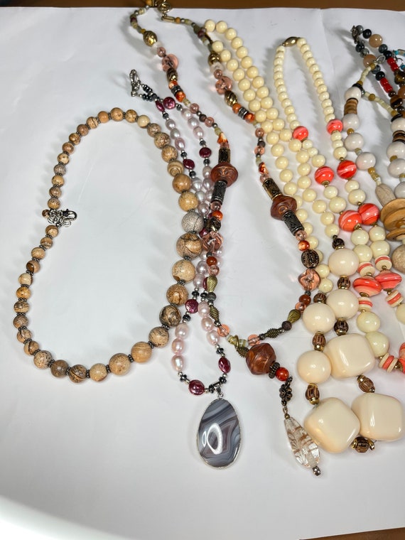 Beaded Necklaces Lot, Statement Necklaces, Costum… - image 2