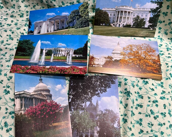 Washington DC Collectible Post Cards, United States White House, USA Capital Building