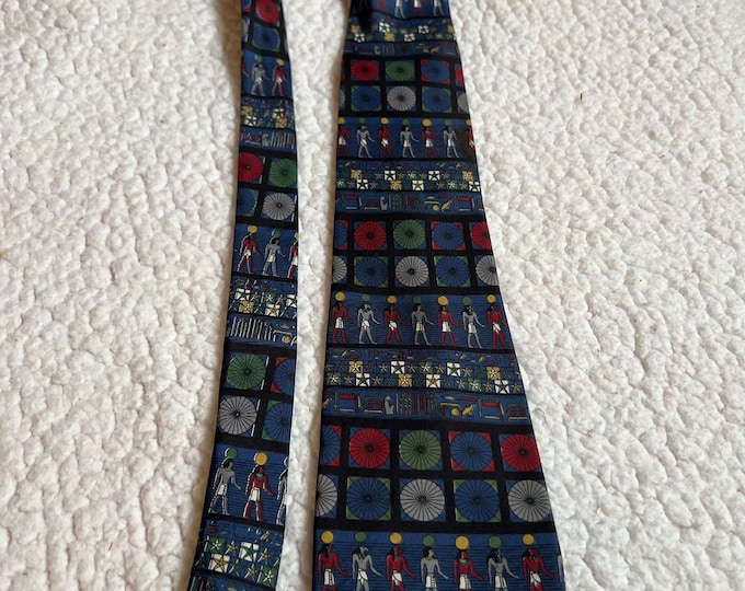 Egyptian Pharaoh Necktie, Silk Metropolitan Museum of Art Tie, Gift For Him
