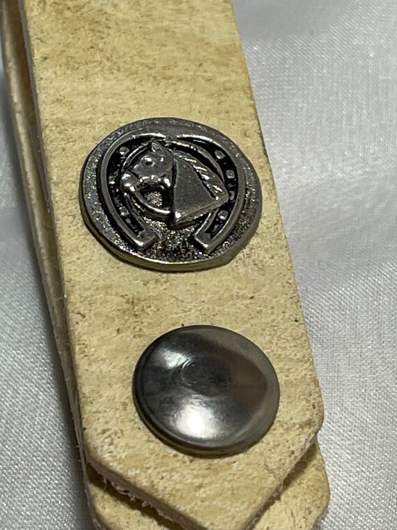 Horse Shoe Keychain, Leather Unisex Key Holder, G… - image 9