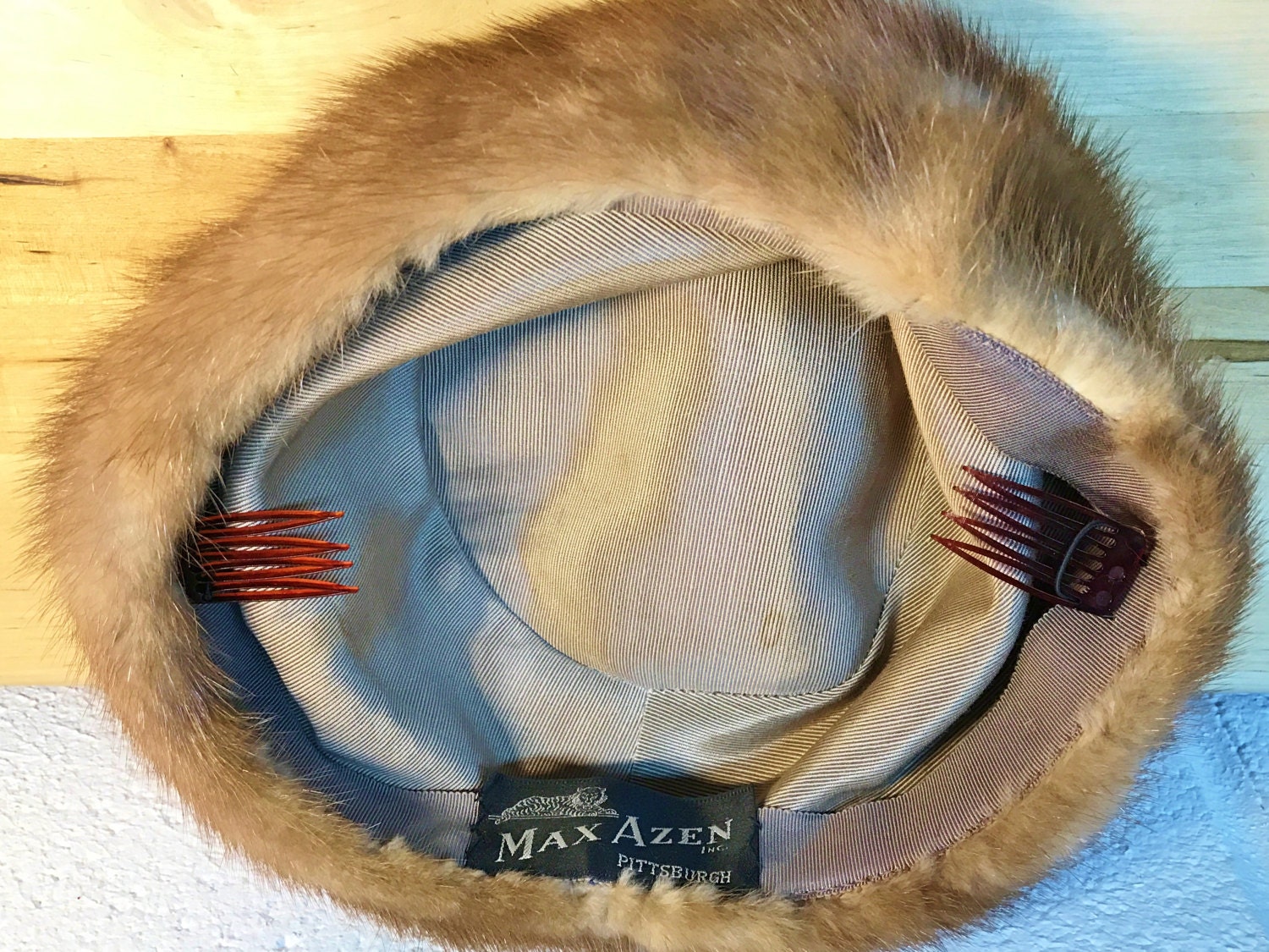 Women's Fur Hat, Vintage Brown Fashion Hat, Mid Century Fur Pillbox Hat