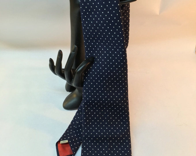 Polka dot necktie, blue and red tie, gift for him