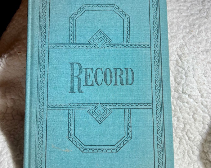 Record Accounts Book, Vintage Office Supply, Hardback