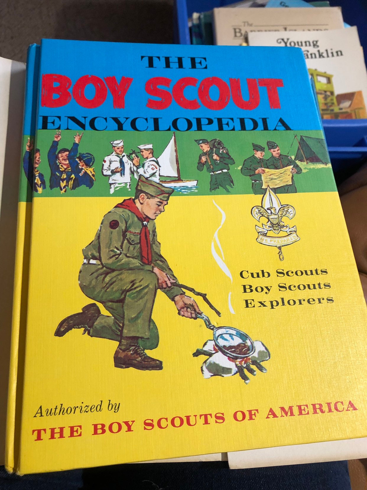Vintage hardcover book The Boy Scout Encyclopedia Father's Day Gift