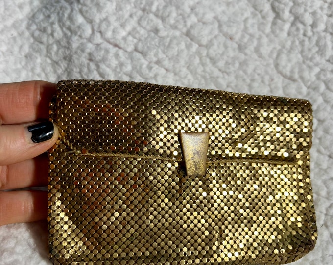 Good Whiting and Davis Clutch Handbag, Vintage Metal Purse, Formal Fashion